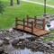 5' Wooden Garden Bridge Arc Stained Finish Footbridge Decorative